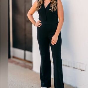 Spanx Perfect Jumpsuit Wide Leg Flare Black Classic Chic Power Workwear 1X